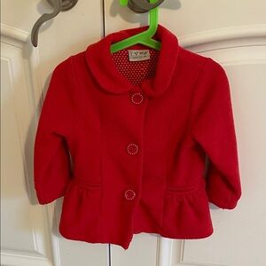 Red I Heart Next Toddler Christmas peacoat